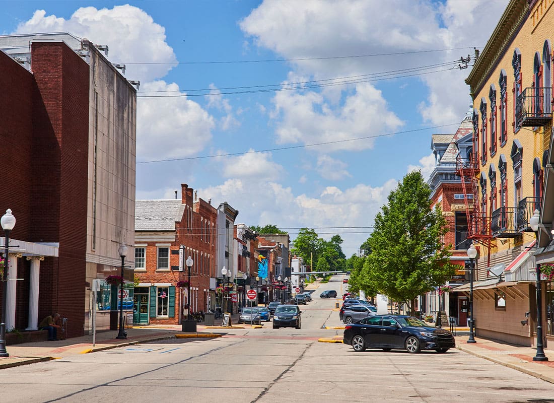 Portland, ID - Charming Small-Town Main Street in Motion Eye-Level Perspective